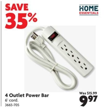 Home Hardware 4 outlet power bar offer