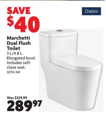 Home Hardware Marchetti dual flush toilet offer