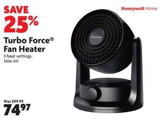 Home Hardware Turbo force® fan heater offer