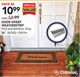RONA Climaloc door sweep weatherstrip 36" offer