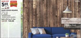 RONA Bois depot direct barn wood boards 8" x 96.25" offer