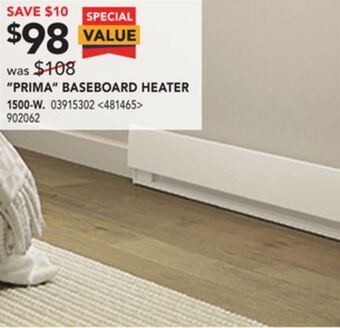 RONA Stelpro "prima" baseboard heater offer