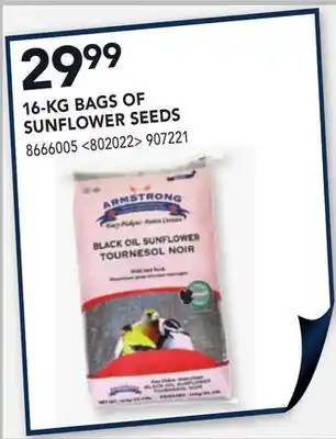 RONA Armstrong milling 16-kg bags of sunflower seeds offer