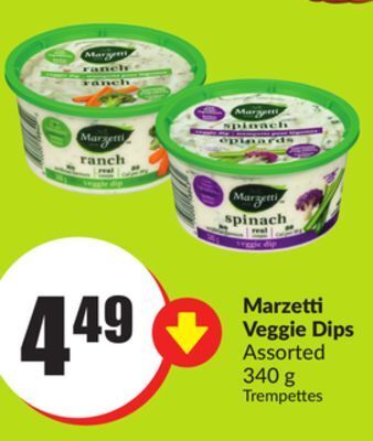 Chalo FreshCo Marzetti veggie dips assorted 340 g offer
