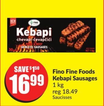 Chalo FreshCo Fino fine foods kebapi sausages 1 kg offer