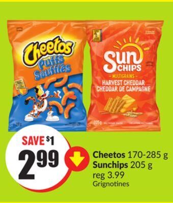 Chalo FreshCo Cheetos 170-285 g sunchips 205 g offer