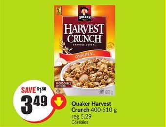 Chalo FreshCo Quaker harvest crunch 400-510 g offer