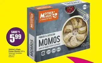 Chalo FreshCo Mother's magic frozen momos 350 g selected varieties offer