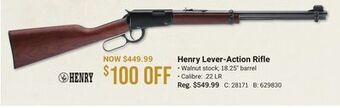 Bass Pro Henry lever-action rifle offer