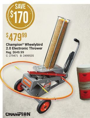 Bass Pro Champion® wheelybird 2.0 electronic thrower offer