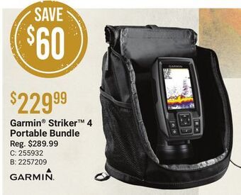 Bass Pro Garmin® striker 4 portable bundle offer