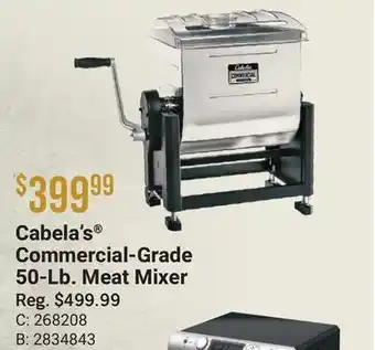 Bass Pro Cabela's® commercial-grade 50-lb. meat mixer offer