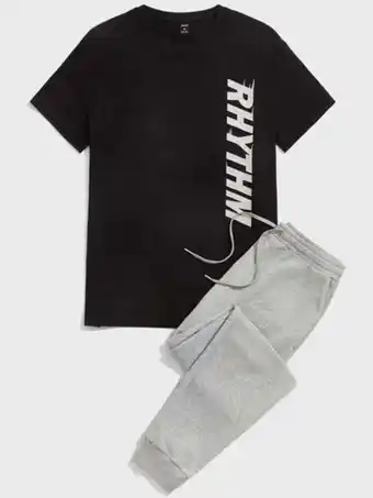 SheIn Shein men letter graphic tee & sweatpants set offer