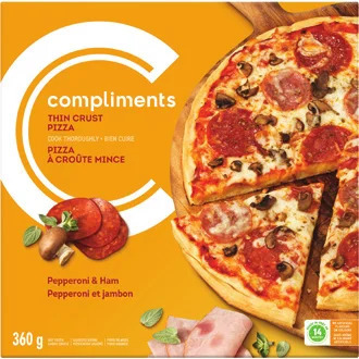 Sobeys Compliments thin crust or hand finished pizza offer