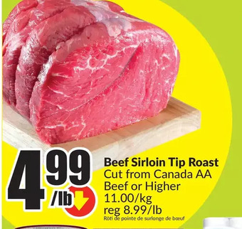 FreshCo Beef sirloin tip roast offer
