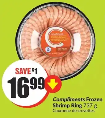 FreshCo Compliments frozen shrimp ring offer