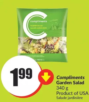 FreshCo Compliments garden salad offer