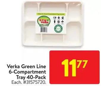 Walmart Verka green line 6-compartment tray 40-pack offer