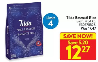 Walmart Tilda basmati rice offer