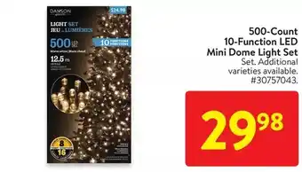 Walmart 500-count 10-function led mini dome light set offer