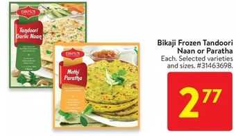 Walmart Bikaji frozen tandoori naan or paratha offer
