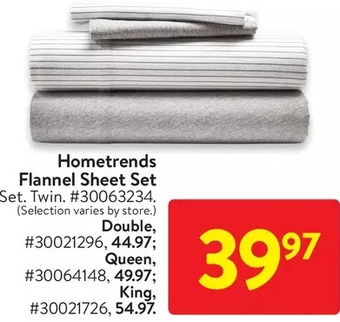 Walmart Hometrends flannel sheet set twin | double | queen | king offer