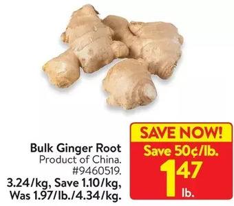 Walmart Bulk ginger root offer