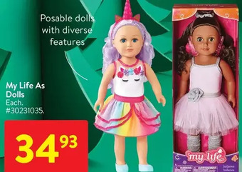 Walmart My life as dolls offer