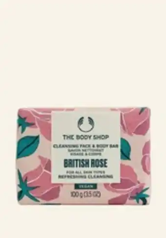 British rose cleansing face & body bar