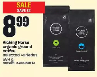 Loblaws Kicking horse organic ground coffee offer