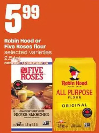 Loblaws Robin hood or five roses flour offer
