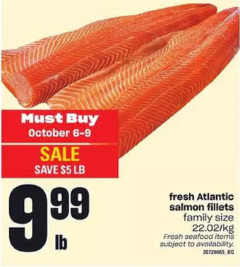 Loblaws Fresh atlantic salmon fillets offer