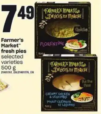Loblaws Farmer's market fresh pies offer
