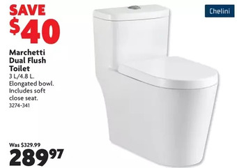Home Hardware Marchetti dual flush toilet offer