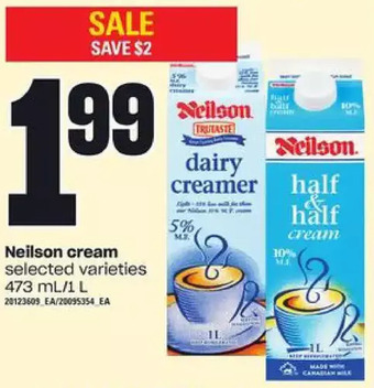 Independent Grocer Neilson cream offer
