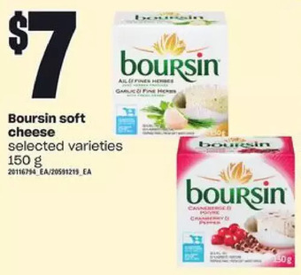 Independent Grocer Boursin soft cheese offer