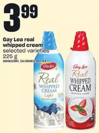 Independent Grocer Gay lea real whipped cream offer
