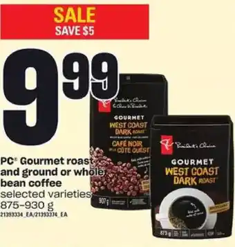Independent Grocer Pc gourmet roast and ground or whole bean coffee offer