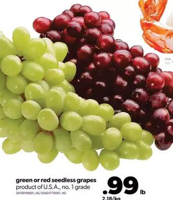 Real Canadian Superstore Green or red seedless grapes offer