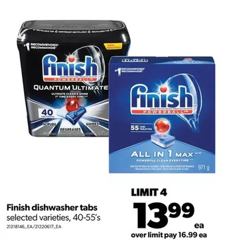 Real Canadian Superstore Finish dishwasher tabs offer