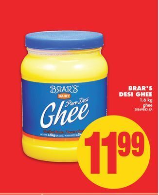 No Frills Brar's desi ghee, 1.6 kg offer