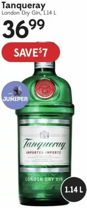 Tanqueray London Dry Gin, 1.14L