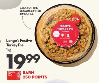 Longo's Longo's festive turkey pie offer