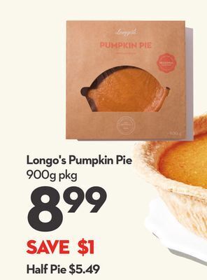 Longo's Longo's pumpkin pie offer