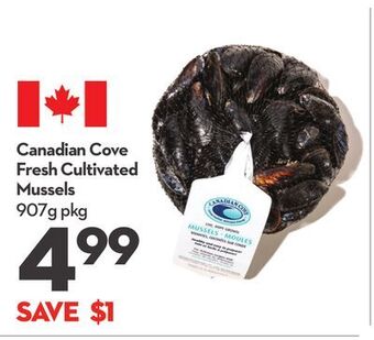 Longo's Canadian cove fresh cultivated mussels offer