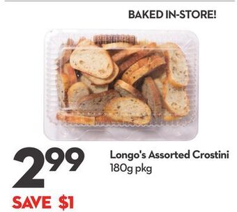Longo's Longo's assorted crostini offer