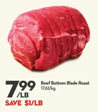 Longo's Beef bottom blade roast offer