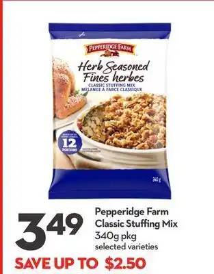 Longo's Pepperidge farm classic stuffing mix offer