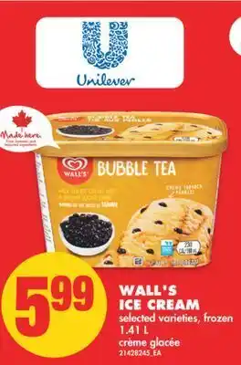 No Frills Wall's ice cream, 1.41 l offer