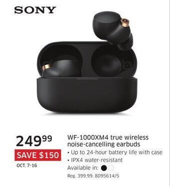 The Source Sony wf-1000xm4 true wireless noise-cancelling earbuds offer